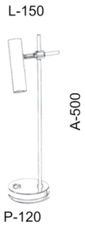 Abajur Vertical Haste Tubinho Articulado 12X15X50Cm Metal 01Xmr11 | Ol... (GRAFITE)