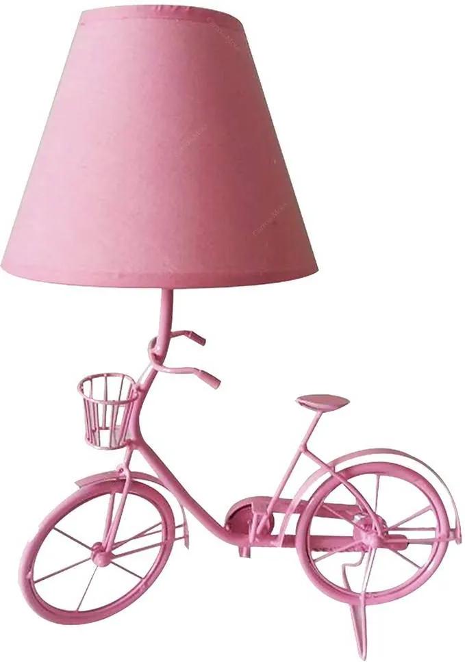 Luminária de Mesa Little Bike Rosa em Metal - Urban - 29x15 cm