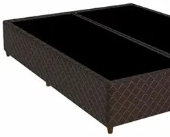 Base Para Cama Box Casal Queen Size Bipartido 158cm Poliéster Bordado