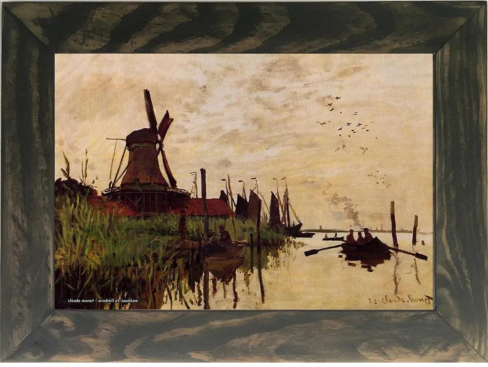 Quadro Decorativo A4 Windmill at Zaandam - Claude Monet Cosi Dimora