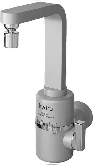 Torneira Elétrica Multitemperaturas Slim Prata Fosco Parede 220V - Hydra - Hydra