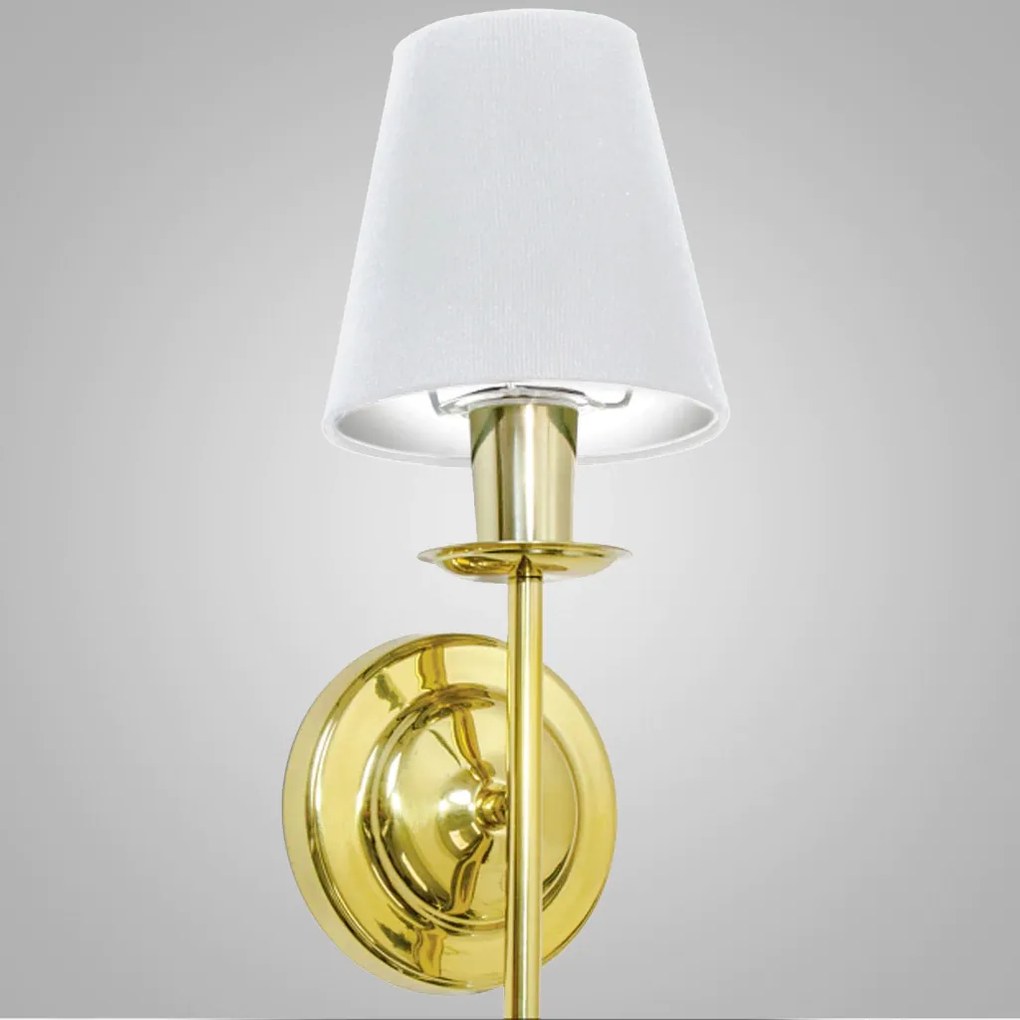 Arandela Cordoba 50X14X16,5Cm Metal Alumínio E Cúpula Tecido 01Xe27 G4... (CROMADO)