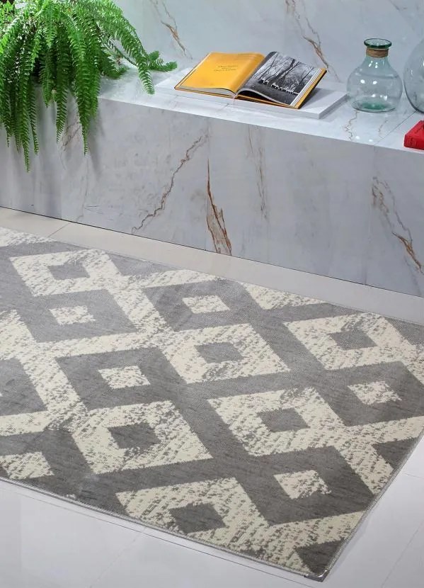 Tapete Antiderrapante Cinza 50x80 cm