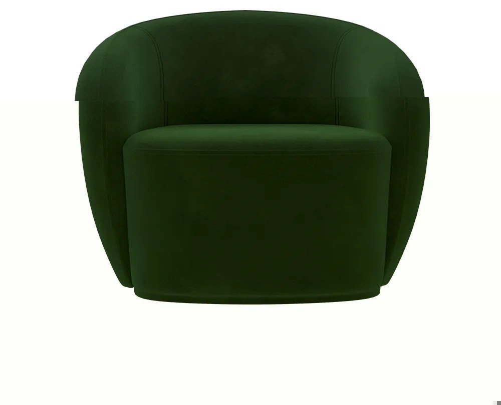 Kit 2 Poltronas Decorativas Sala de Estar Íbis Encosto Fixo Veludo Verde G33 - Gran Belo