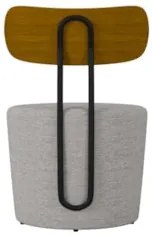 Kit 2 Poltronas Decorativas Redondas 53cm Le Moon Z32 Linho Cinza - Mp