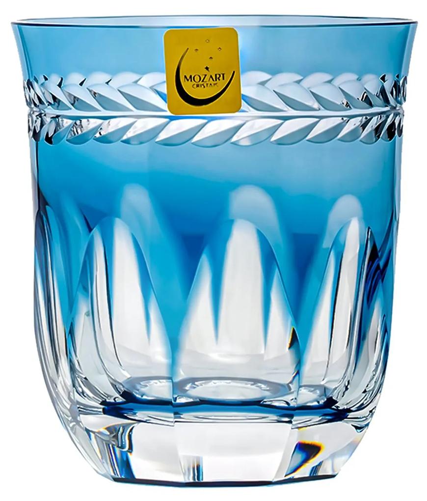 Copo de Cristal Lapidado p/ Whisky - Azul Claro - 17  Azul Claro - 17