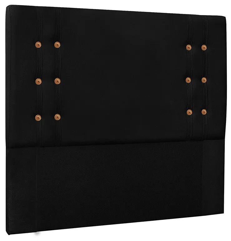 Cabeceira Cama Box Queen 160cm e Recamier Gênova Suede Preto S04 - D'Rossi