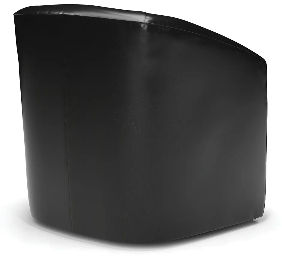 Poltrona Decorativa Base Giratória Stella Max Sintético PU D03 - D'Rossi - Preto