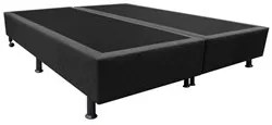 Base Box para Cama Casal King 192x203cm Bipartido Liz S05 Suede Bordad