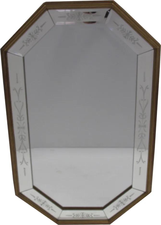 Espelho Clássico Folheado a Ouro - 94x54cm