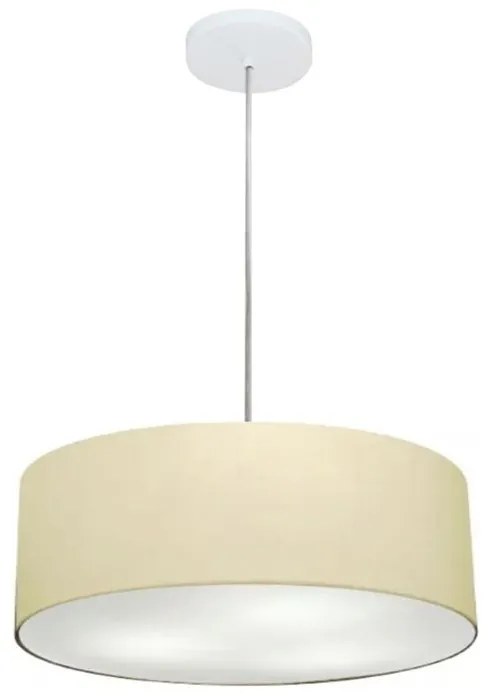 Lustre Pendente Cilíndrico Vivare Md-4132 Cúpula em Tecido 40x15cm - Bivolt