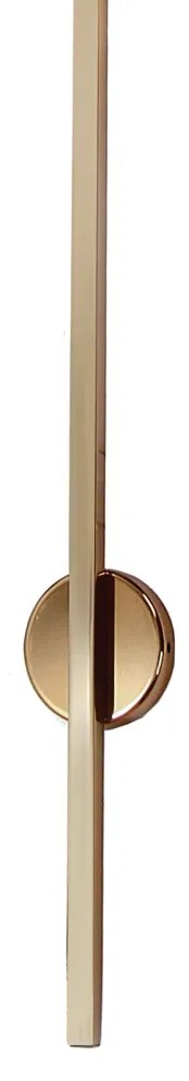 Arandela Sunflower Vertical Ø24X07X100Cm 02Xled 5,5W 2700K Metal Alumí... (CHAMPANHE / DOURADO BRILHO, 220v)