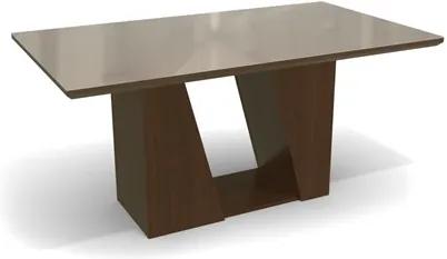 Mesa para Sala de Jantar 160cm Romã Walnut/Bronze - Kappesberg