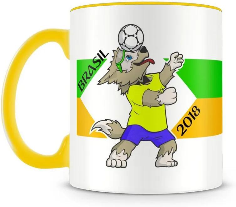 Caneca Personalizada Mascote Copa do Mundo 2018 (Brasil)