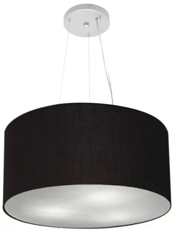 Lustre Pendente Cilíndrico Vivare Md-4185 Cúpula em Tecido 45x21cm - Bivolt