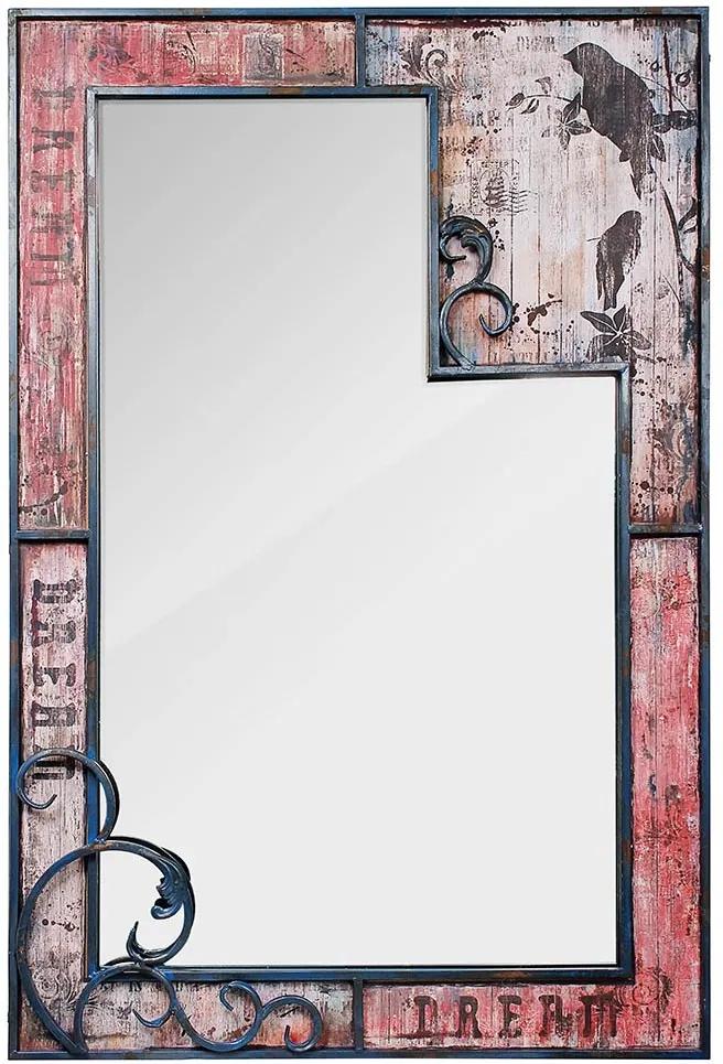 Espelho Pássaros Moldura/ Arabescos Oldway - 121x80 cm