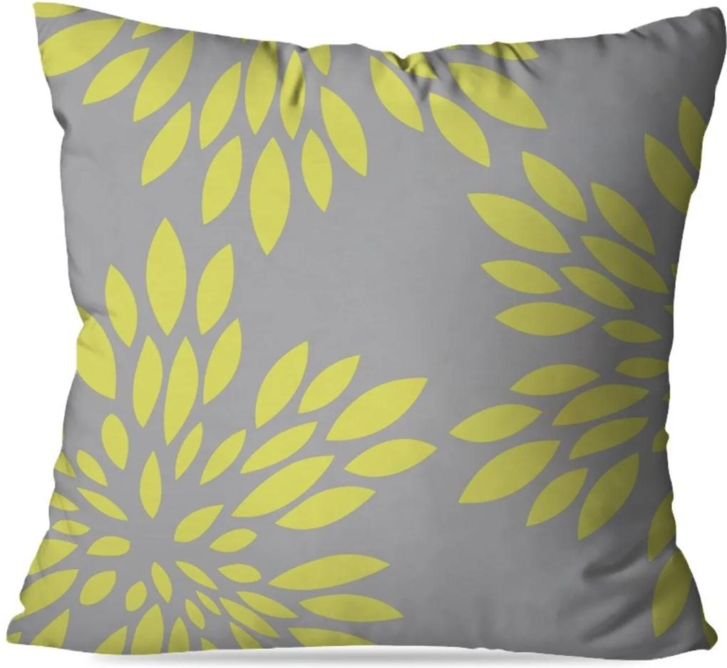 Capa de Almofada Love Decor Geometric folhas Multicolorido Cinza