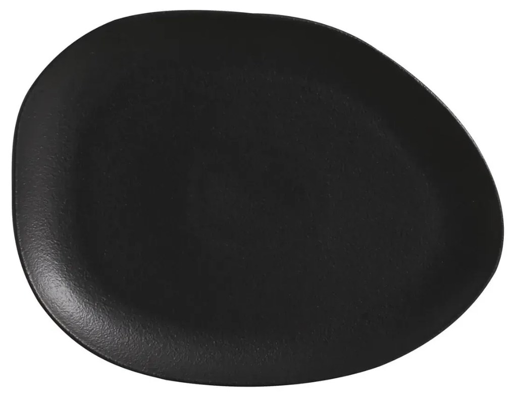 Prato Raso Oval 29Cm Orgânico Preto Matte - Porto Brasil