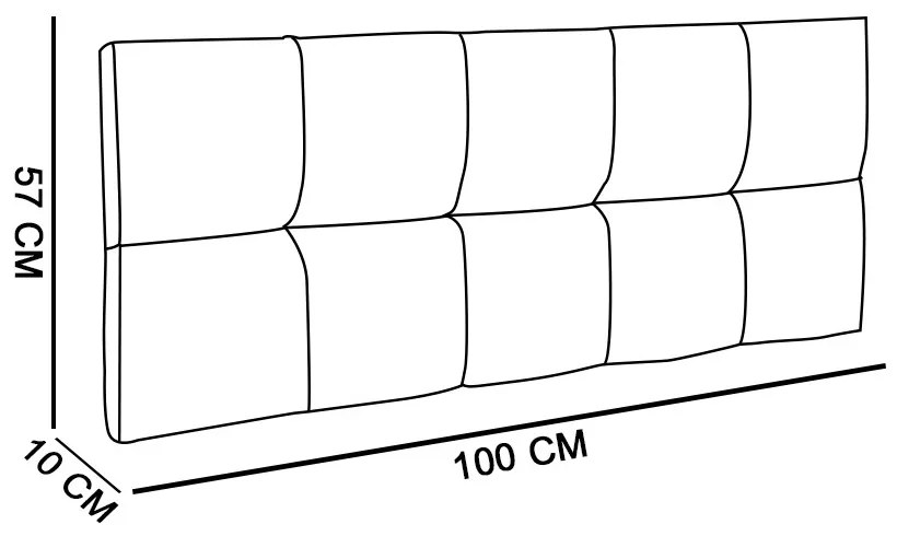 Cabeceira Painel Nina para Cama Box Solteiro 100 cm Suede Marrom Rato D'Rossi