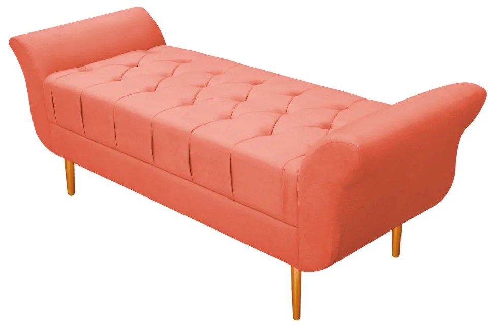 Recamier Estofado Ari 195 cm King Size Suede Coral - ADJ Decor