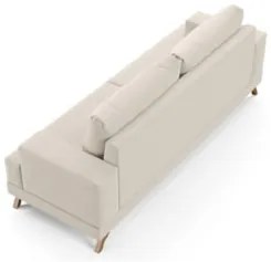 Sofá 2 Lugares 160cm Living Pés Curvos Santi D05 Suede Bege - Mpozenat