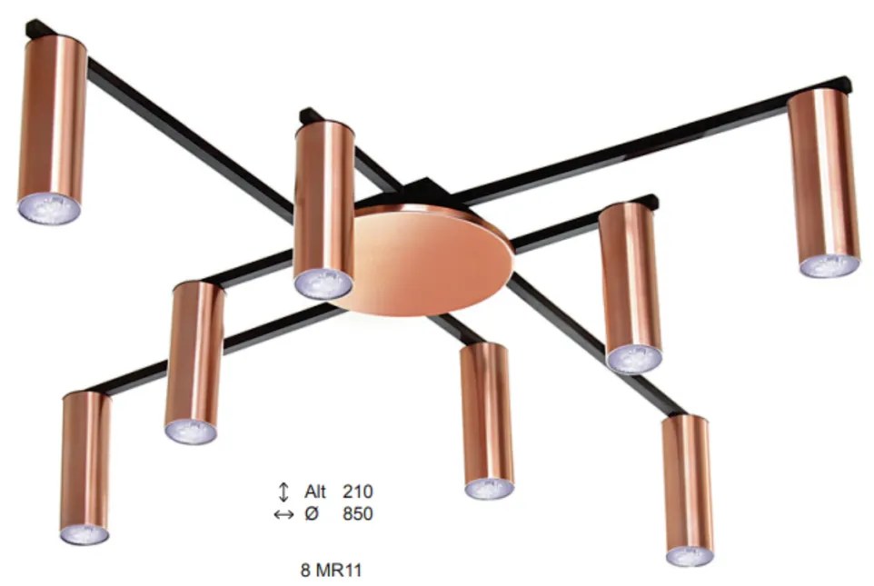 Plafon Trap Tubo Fixo Ø85X21Cm 8Xmr11 - Old Artisan Plf-5627 (DOURADO FOSCO)