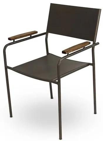 Cadeira Caraiva com Apoio para os Braços na cor Estanho 57cm - 66442 Sun  House