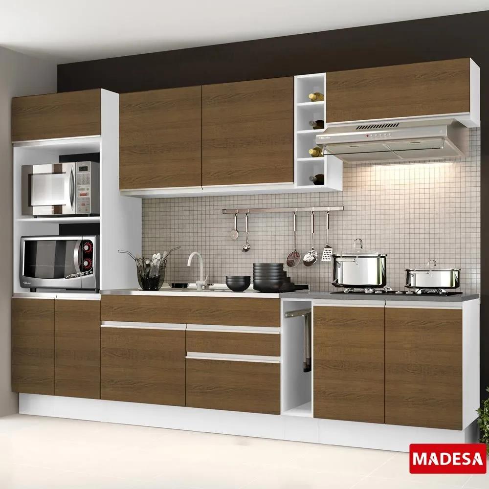 Cozinha Compacta Safira G2016 Rustic/Branco - Madesa