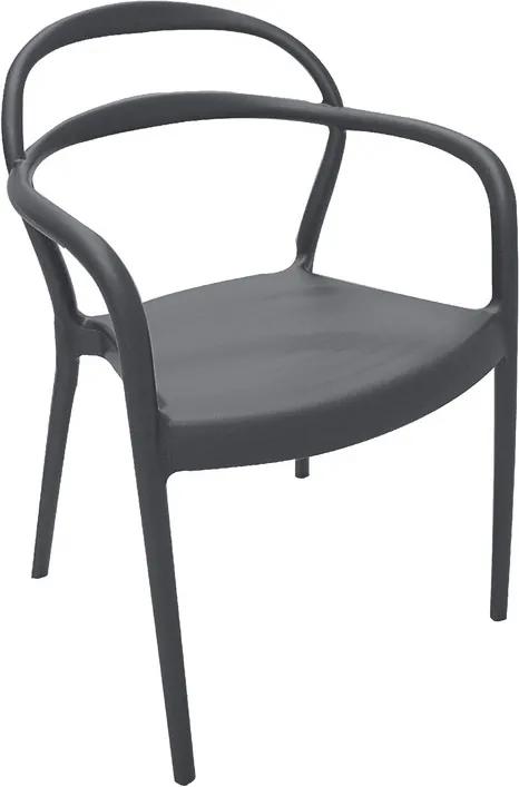 Cadeira Sissi com Braço Grafite - Tramontina