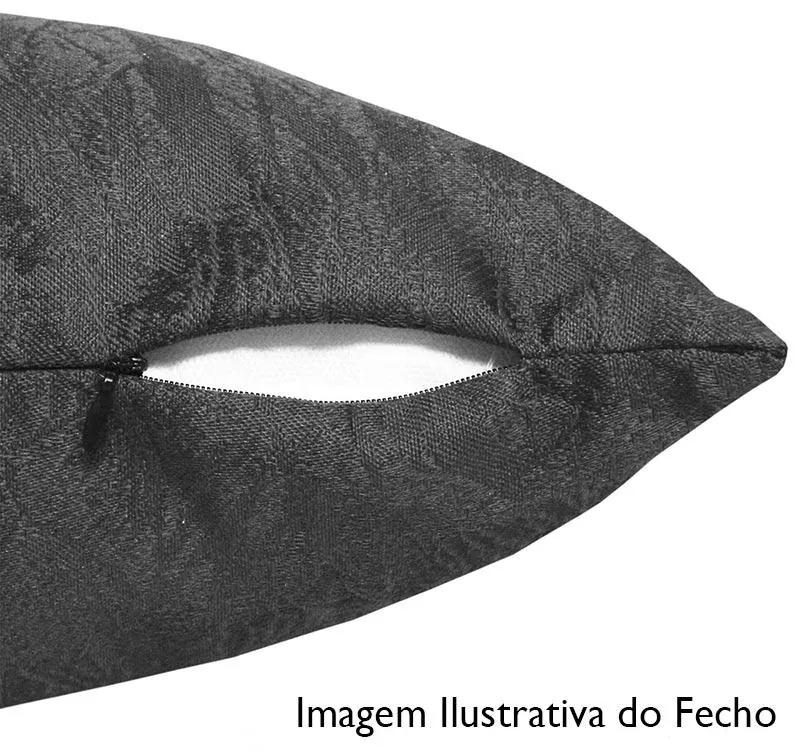 Capa de Almofada Suede Suprema em Tons Cinza e Preto - Círculos - 60x60cm