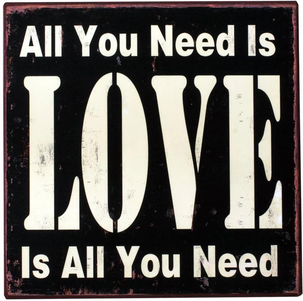 Placa Decorativa All You Need Is Love