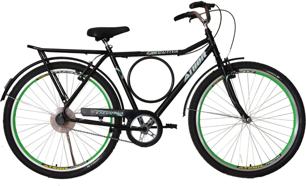 Bicicleta Aro 26 V-Brake com Aero Executiva Verde Athor Bikes