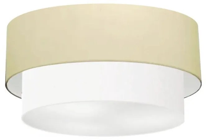 Plafon de Sobrepor Cilíndrico SP-3017 Cúpula Cor Algodão Crú Branco