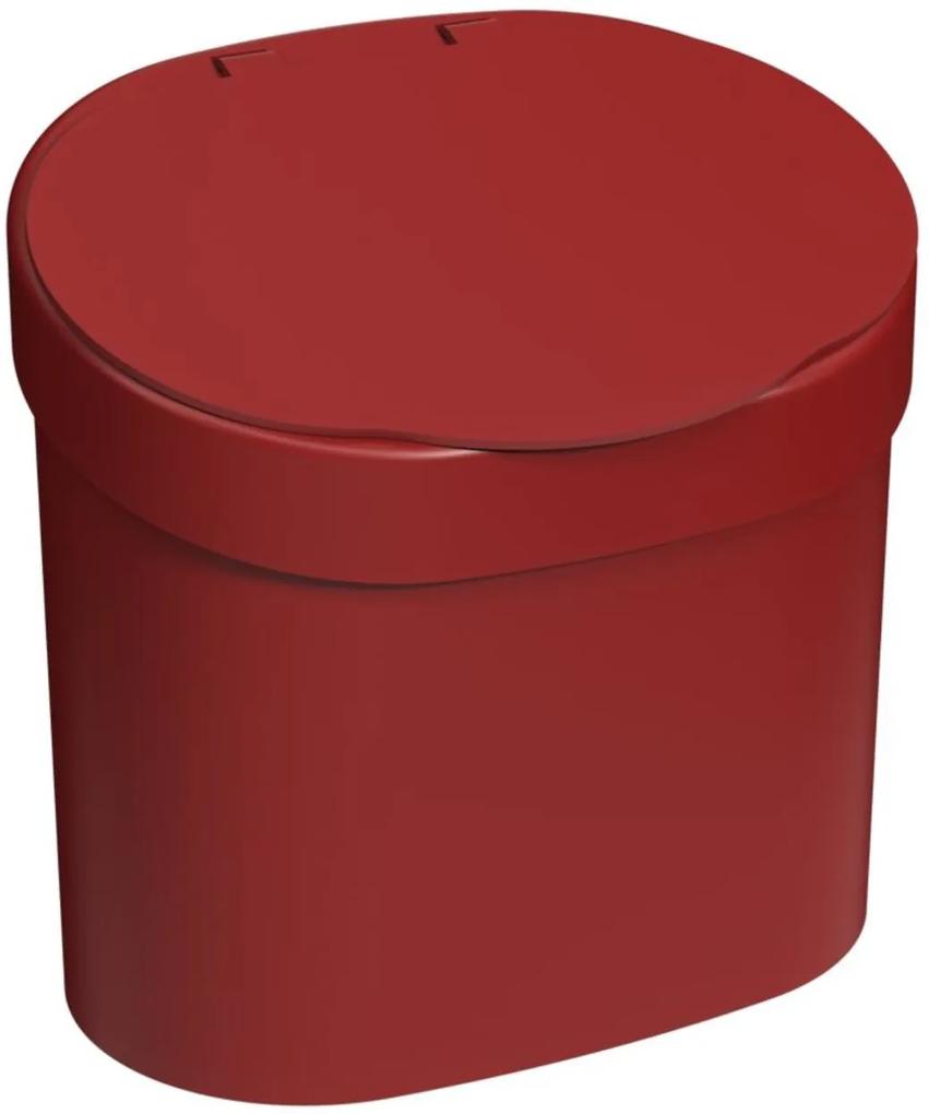 Lixeira de Pia 4,0 Litros Basic Vermelho Bold Coza