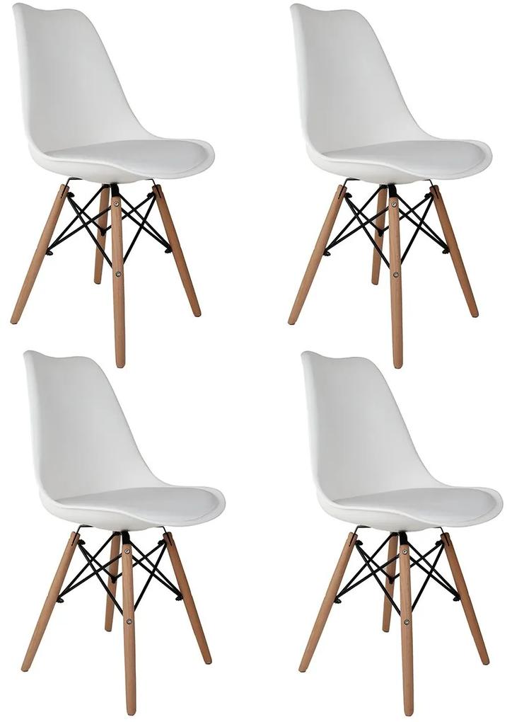 Conjunto 4 Cadeiras Saarinen Branca Dsw - Empório Tiffany