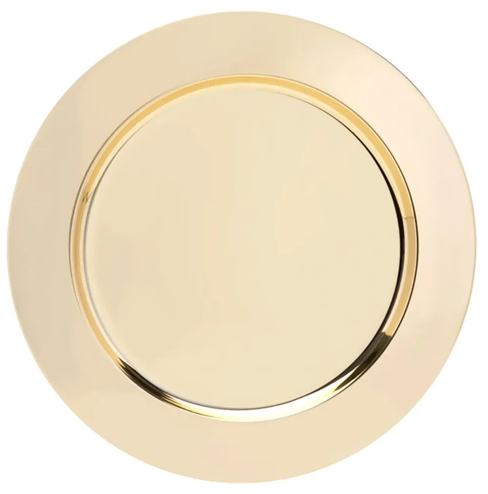 Sousplat Aço Inox Dourado 33Cm - Rojemac