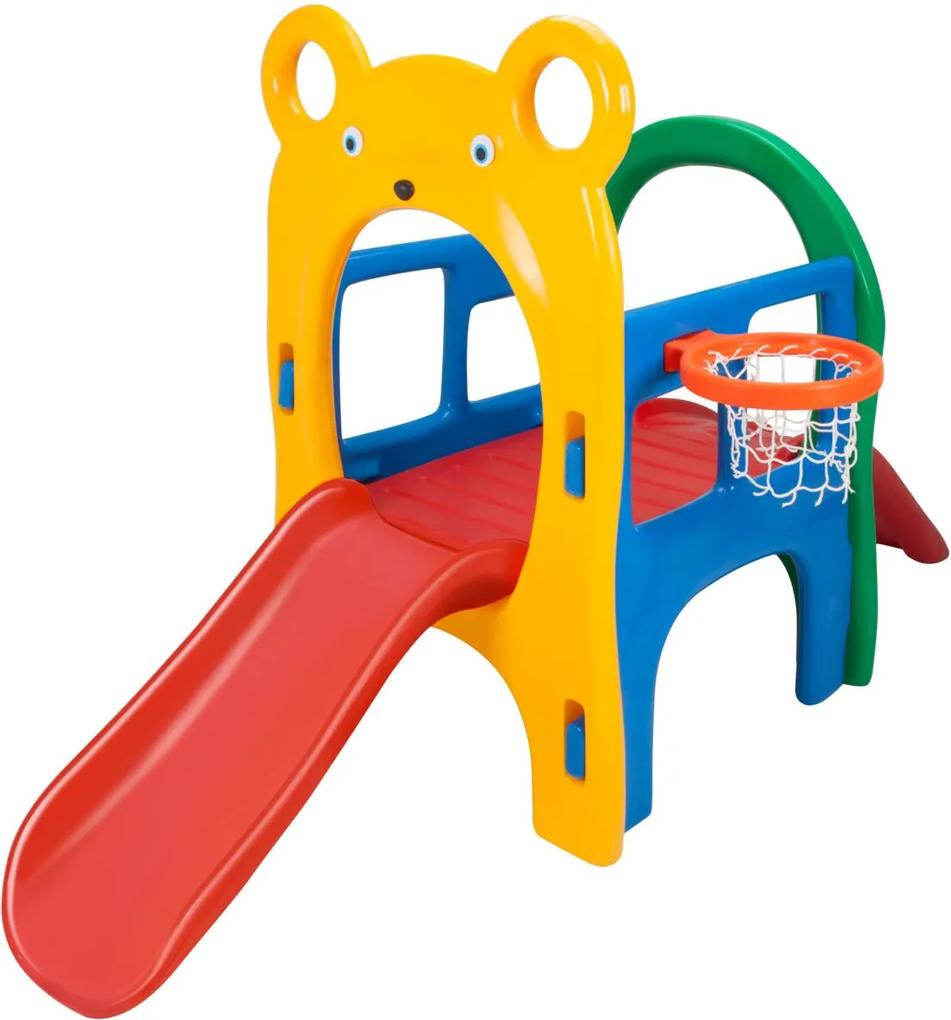 Escorregador Baby Play Urso - Alpha Brinquedos Vermelho/Amarelo