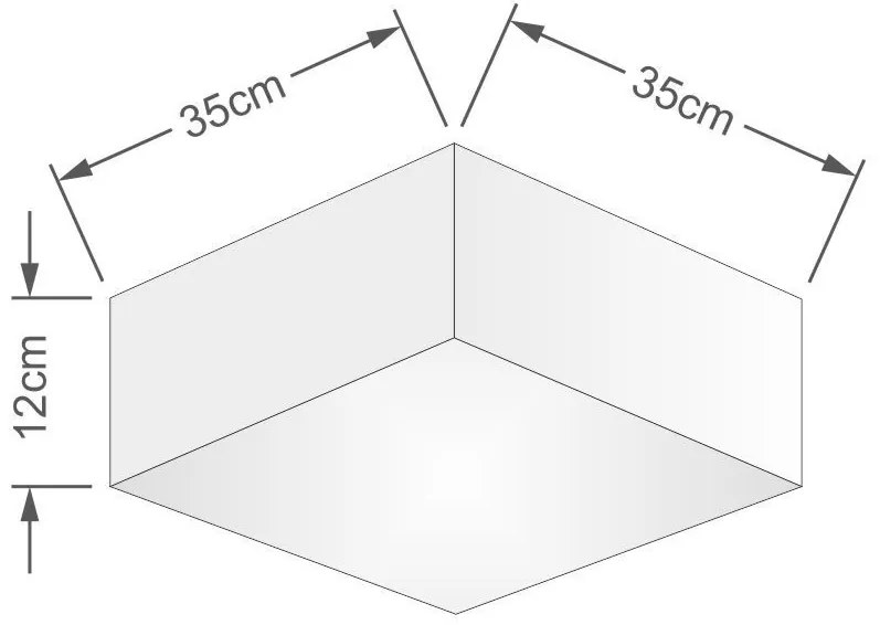 Plafon Para Dormitório Quadrado SD-3001 Cúpula Cor Vermelho