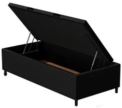 Base para Cama Box Baú Solteiro 88x188cm Hit I02 Suede Preto - Mpozena