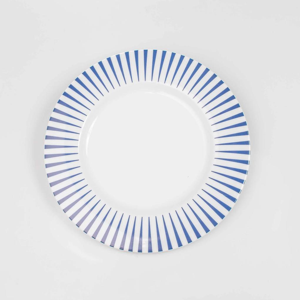 Prato Raso 28 cm Porcelana Schmidt - Dec. Sol Azul