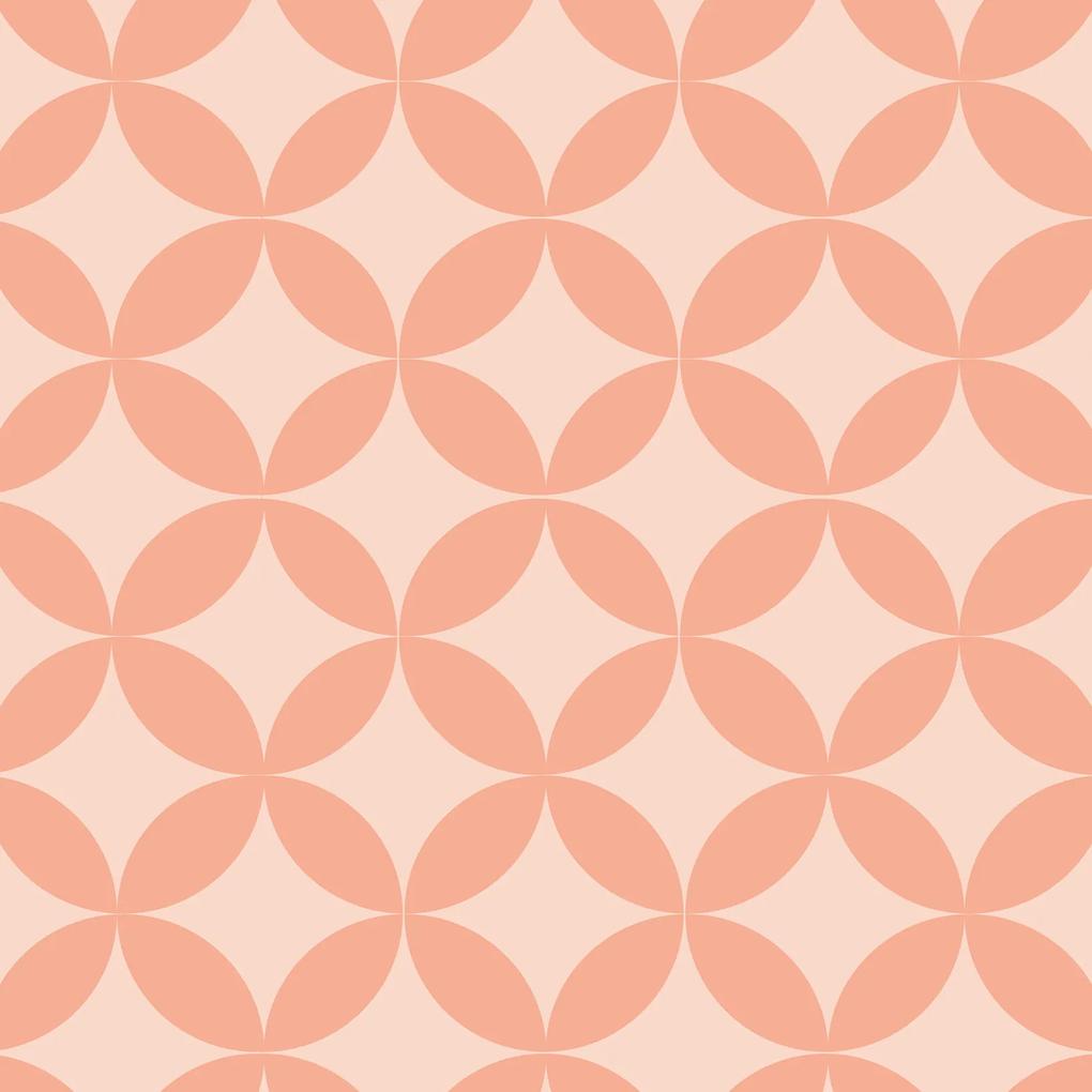 Papel de Parede geométrico abstrato rose 0.52m x 3.00m