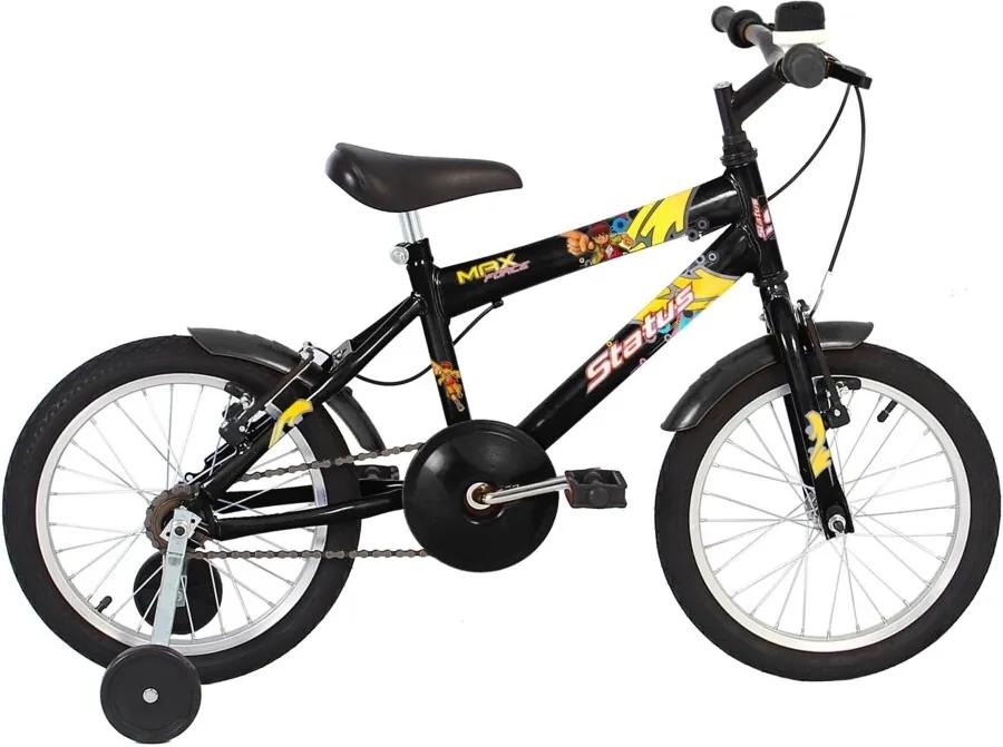 Bicicleta Infantil Status Bike Max Force Aro 16 - Preta