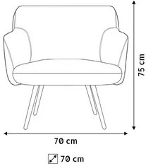 Poltrona Decorativa Pés Palito Metalizado Jade Corano C-05 Linho D-315