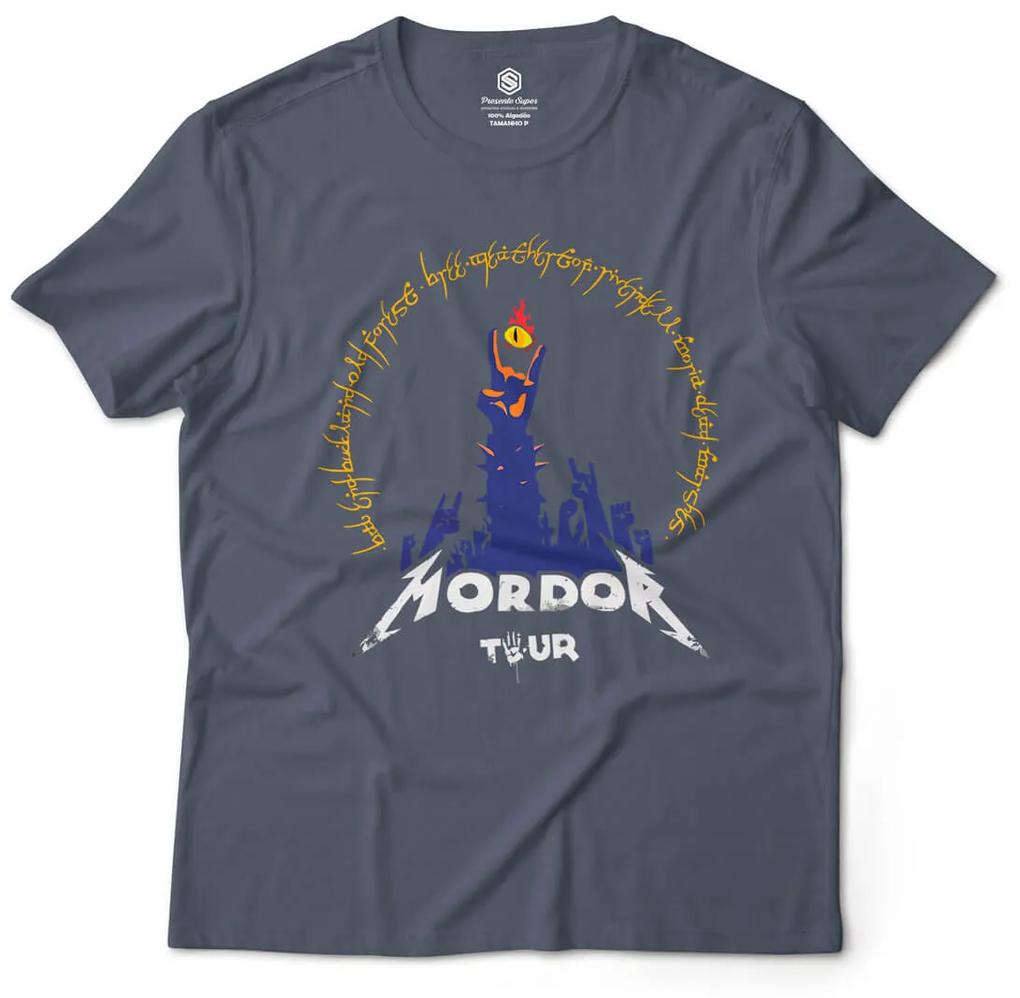 Camiseta Unissex Mordor Tour O Senhor dos Anéis Geek Nerd - Vinho - G