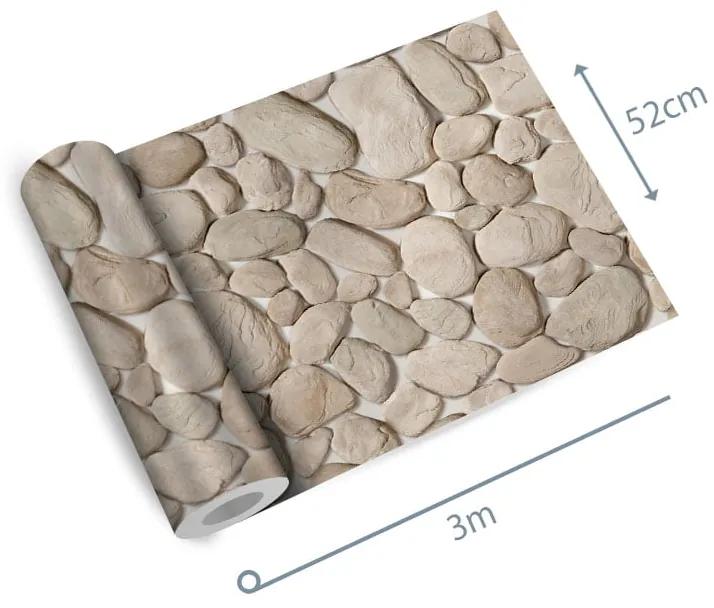 Papel de parede adesivo pedras brancas