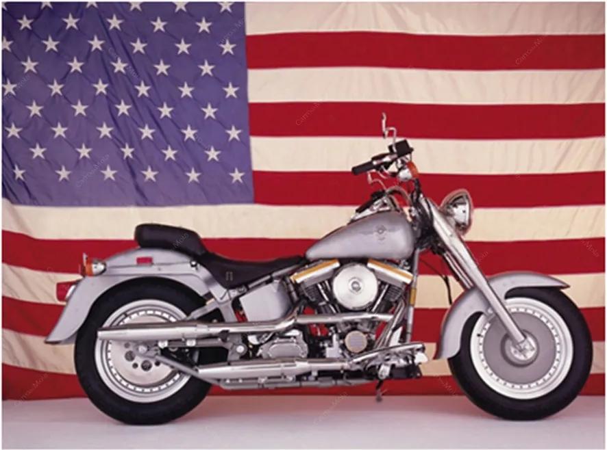 Placa Decorativa Harley USA Média em Metal - 30x20cm