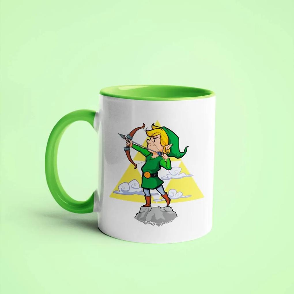 Caneca Link Jogo Zelda Minish Cap com Alça e Interior Verde