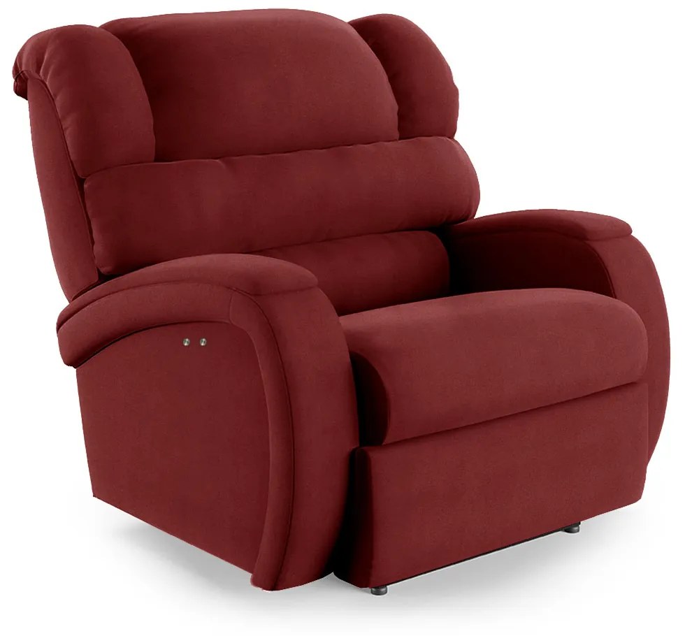 Poltrona do Papai Reclinável Napoli Power Touch Massagem Veludo FH1 - D'Rossi - Vermelho