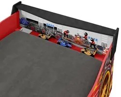 Cama Infantil Carro 100%MDF com Faróis LED Racing Car P13 Vermelho - M
