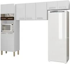Cozinha Compacta Versalhes 9 Portas Branco/White/Petróleo - Kit's Para